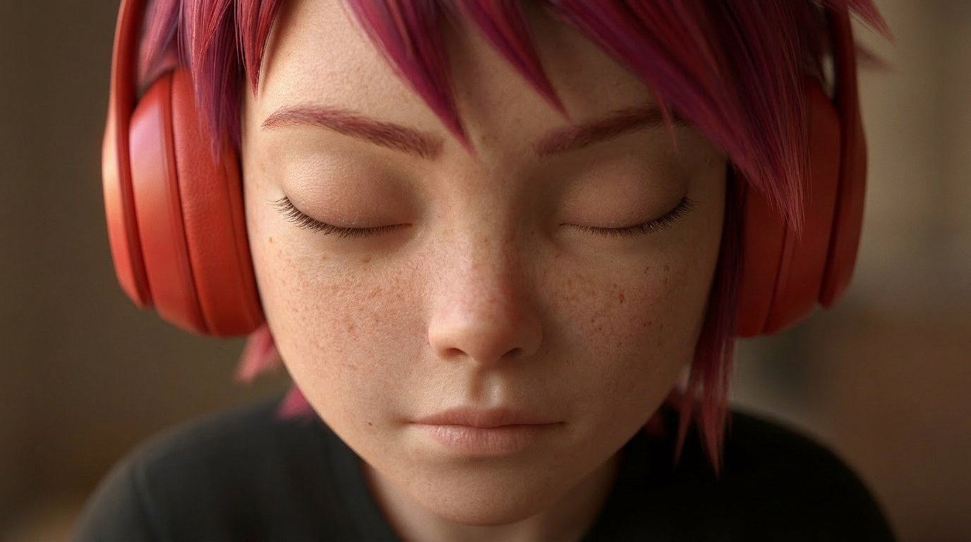 Nena — eyes-closed detail